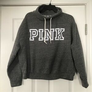 PINK Victoria's Secret Charcoal Cowl Neck Sweater